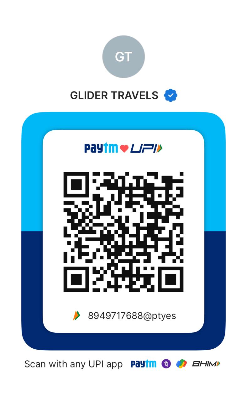 Glider Travels Paytm UPI QR code